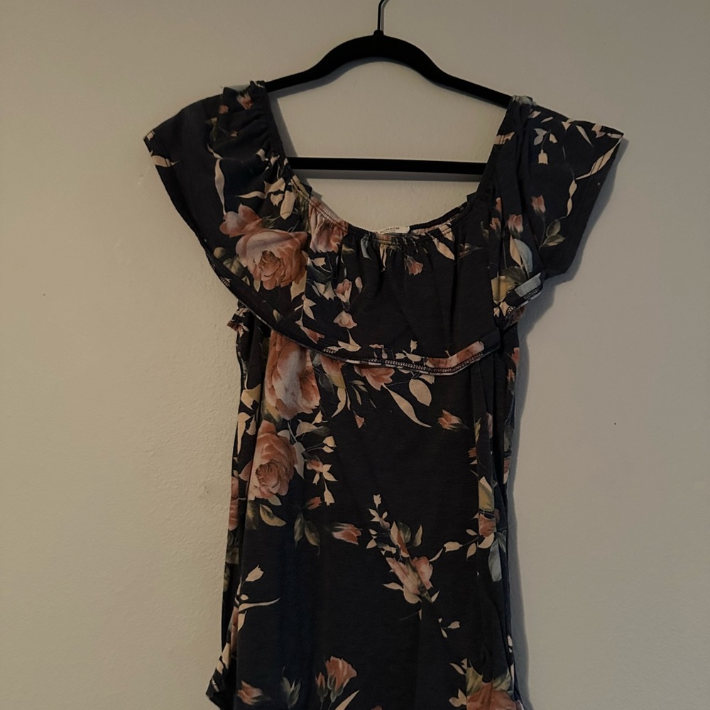 Floral Ruffle Top